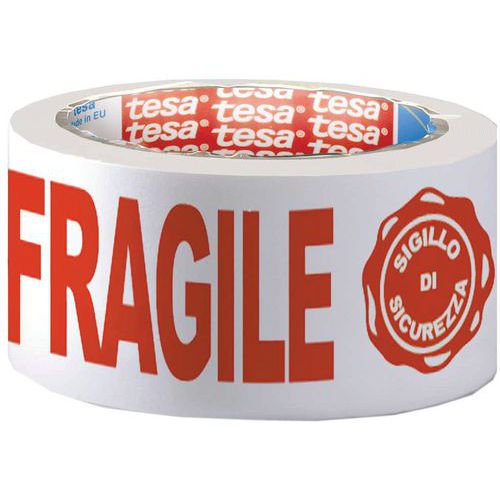 Fita adesiva de polipropileno – impressão Fragile – Tesa