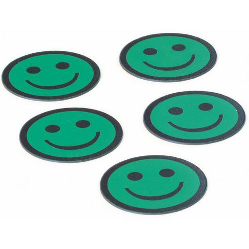 Conjunto de 5 ímanes verdes com ícone de Rosto – Smit Visual