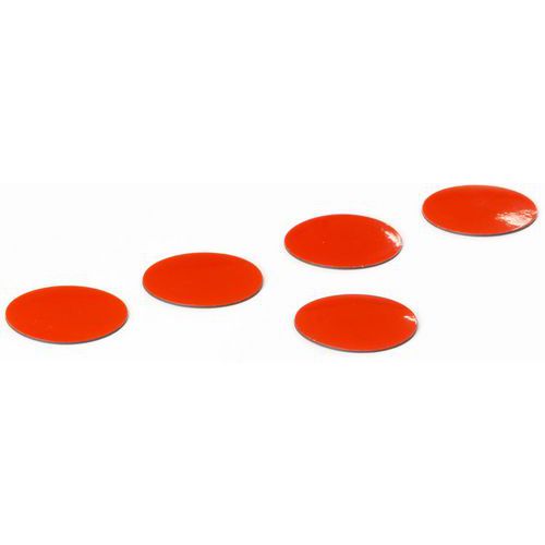 Conjunto de 5 símbolos de círculo vermelhos – Smit Visual