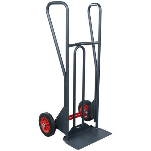 Porta-cargas ergonómico de 350 kg com basculamento assistido – Pegas fechadas – Rodas em borracha