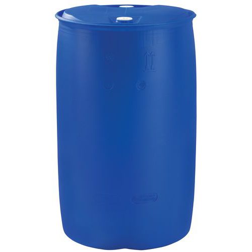 Bidão de 30 a 220 L de bujão – homologação UN – Azul