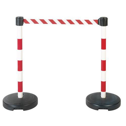 Kit de 2 postes com correia e base de lastrar – Novap Kit de 2 postes com correia e base de lastrar – Novap