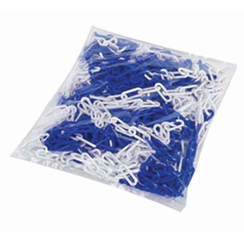 Corrente de plástico em saco - Azul/Branco