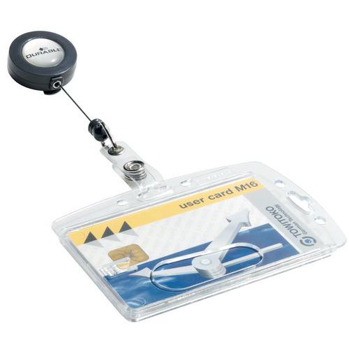 Porta-crachás para cartão magnético - Com enrolador