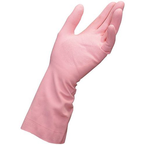 Luvas impermeáveis em látex – rosa Vital 115