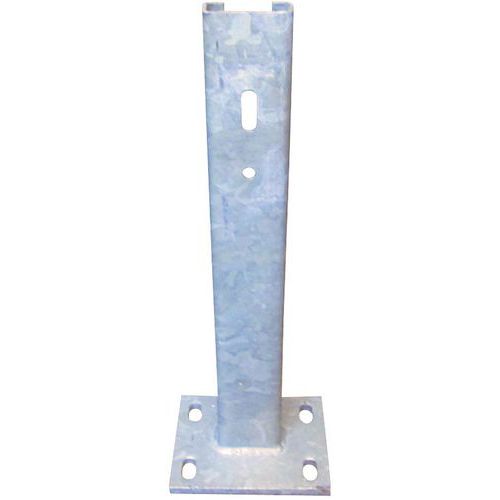 Poste para calha de segurança - Com placa Poste para calha de segurança - Com placa