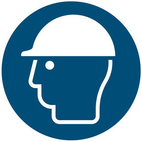 Painel de obrigação - Uso de capacete de segurança obrigatório - Rígido