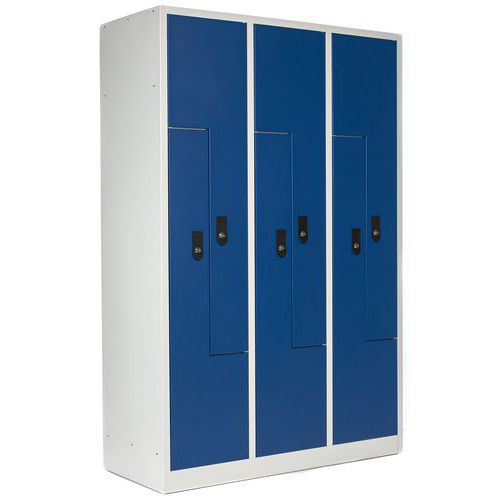 Cacifo em metal – 2 a 6 compartimentos de 200 mm de largura – com base – Manutan Expert