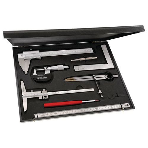 Caixa de metrologia-controlo 8 ferramentas