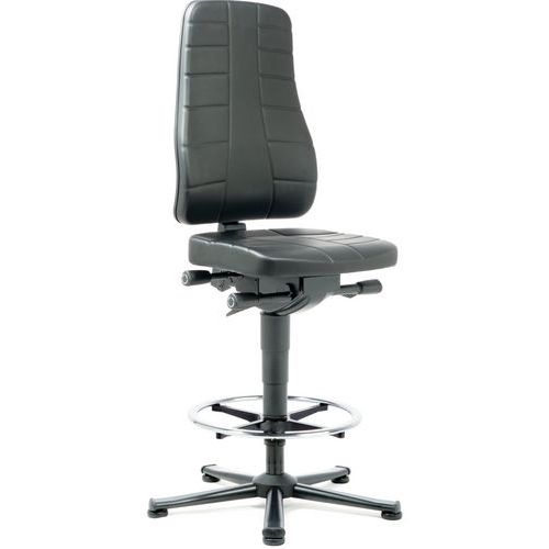Cadeira de oficina ergonómica alta All-in-One – Com calços