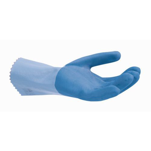 Luvas impermeáveis em látex natural com pega Jersette 301 – Mapa