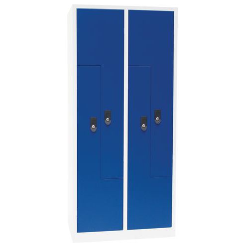 Cacifo em metal – 2 a 6 compartimentos de 200 mm de largura – com base – Manutan Expert