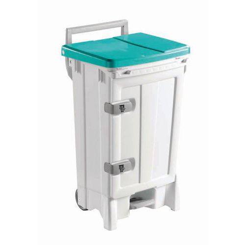 Caixote de lixo agroalimentar com abertura central – 90 L
