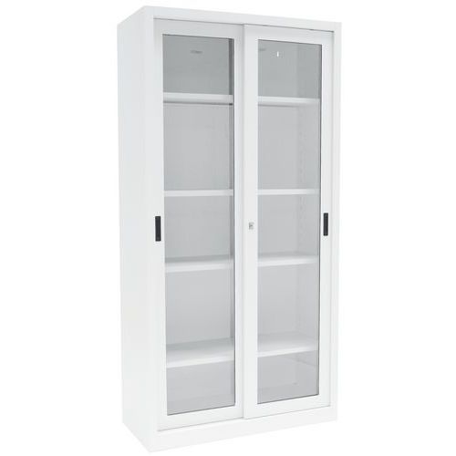 Armário alto monobloco com vitrina – 1000 mm de largura - Manutan Expert Armário alto monobloco com vitrina – 1000 mm de largura - Manutan Expert