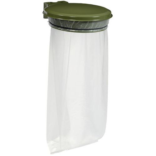 Suporte para saco de lixo com tampa para o exterior – 110 L - Manutan Expert
