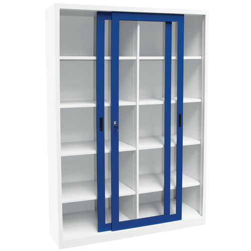Armário alto com portas corrediças CH – transparente – Manutan Expert