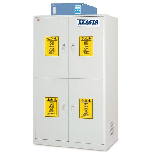 Armário de segurança com filtração integrada – porta integral de parede dupla – Exacta