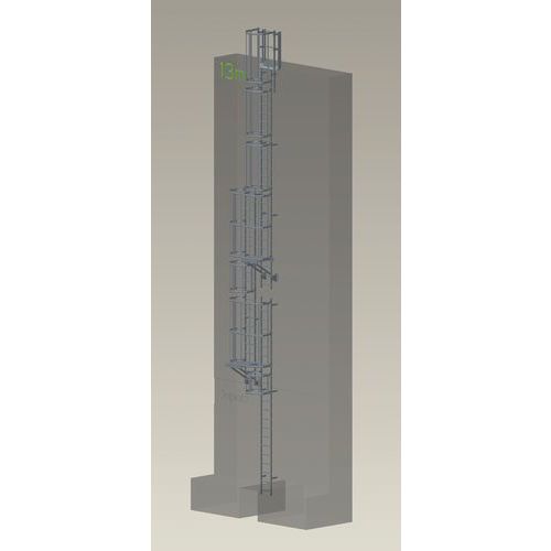 Kit completo de escada com guarda-corpo – 13,25 m de altura