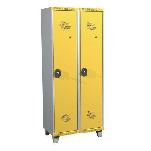 Cacifo com 2 colunas Seamline Optimum® – Coluna de 400 mm de largura – Com pés – Acial