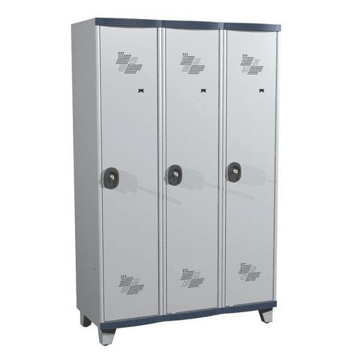 Cacifo com 3 colunas Seamline Optimum® – Coluna de 400 mm de largura – Com pés – Acial