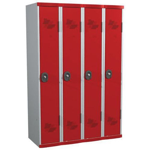 Cacifo com 4 colunas Seamline Optimum® – 300 mm de largura, com base – Acial