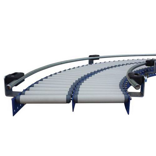 Micro-transportador gravítico - De rolos PVC Ø 20 mm comprimento 150 mm