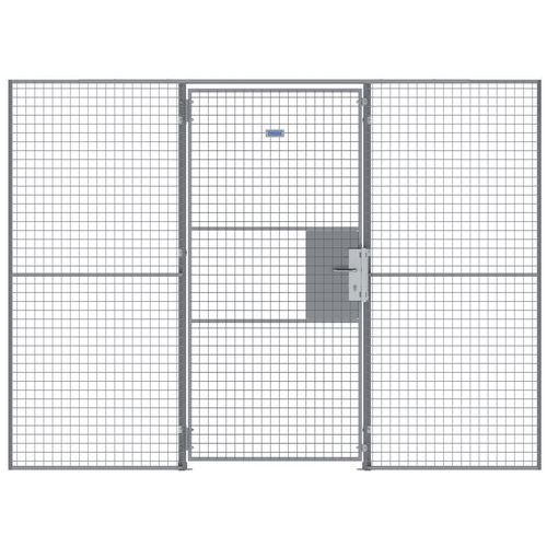 Porta rebatível para divisórias gradeadas UX 450 - Com fechadura Porta rebatível para divisórias gradeadas UX 450 - Com fechadura