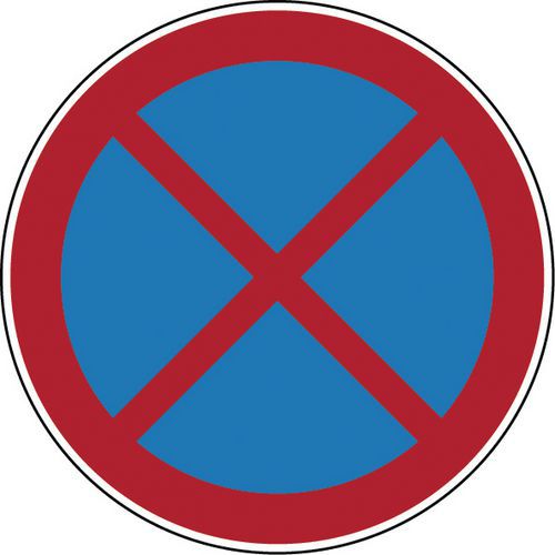 Painel de proibição – Paragem e estacionamento proibidos – Rígido