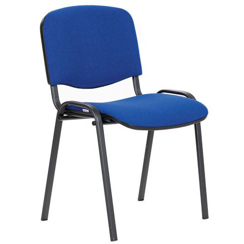 Cadeira para visitas Fancy - Preto e tecido - Manutan Expert