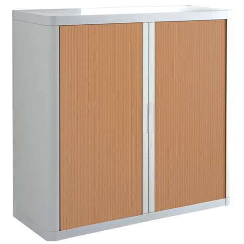 Armário com portas de persiana em kit EasyOffice – baixo – 104 cm