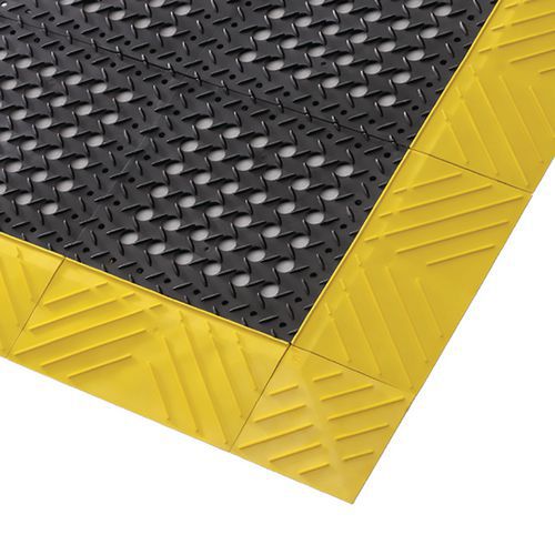 Placa para plataforma gradeada antifadiga em PVC Diamond Flek Lok™ – Notrax