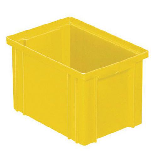Caixa empilhável – Amarelo – 200 a 630 mm de comprimento – 3,6 a 85 L