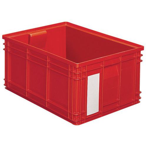 Caixa empilhável – Vermelho – 200 a 630 mm de comprimento – 3,6 a 85 L
