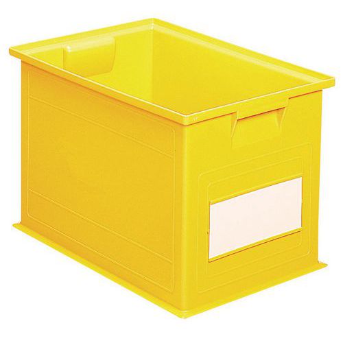 Caixa empilhável – Amarelo – 200 a 630 mm de comprimento – 3,6 a 85 L