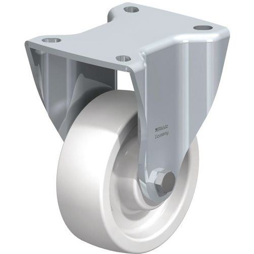 Rodízio fixo com placa - Capacidade de 300 a 900 kg