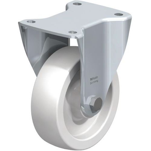 Rodízio fixo com placa - Capacidade de 300 a 900 kg