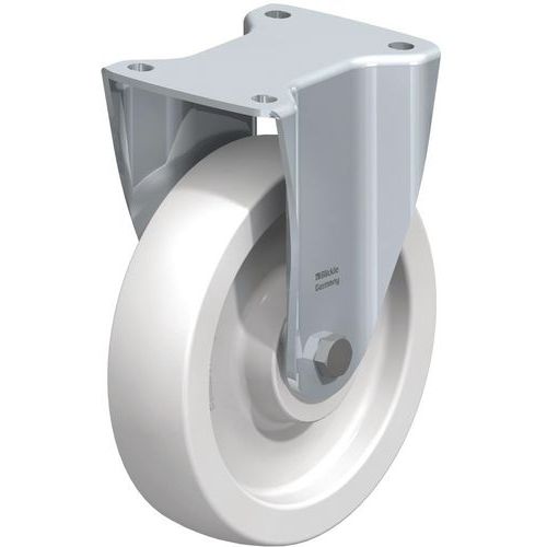 Rodízio fixo com placa - Capacidade de 300 a 900 kg