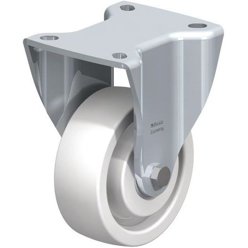 Rodízio fixo com placa - Capacidade de 300 a 900 kg