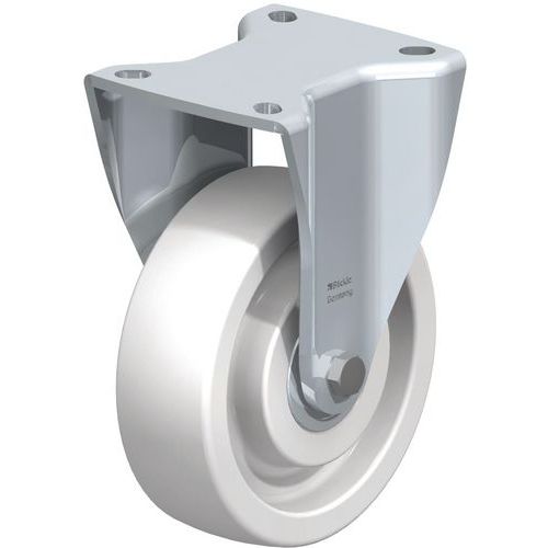 Rodízio fixo com placa - Capacidade de 300 a 900 kg