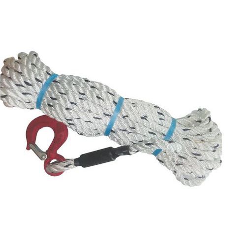 Corda em nylon com gancho para guincho de reboque manual