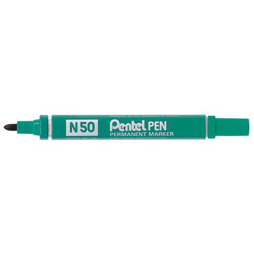 Marcador permanente N50 – ponta de ogiva – com tampa – Pentel