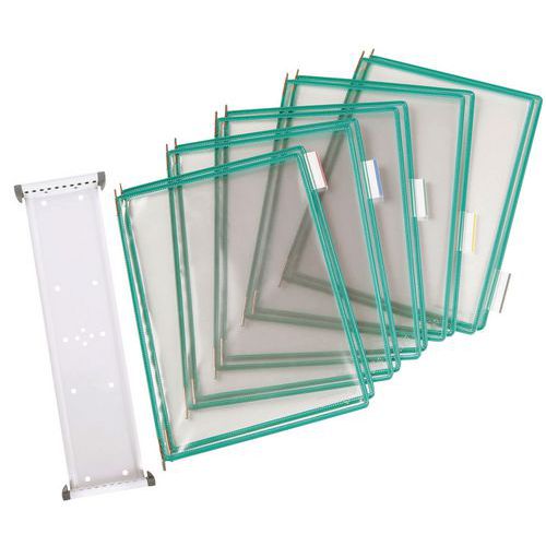 Porta documentos de parede com pivot, 10 bolsas para formato A4 – Tarifold