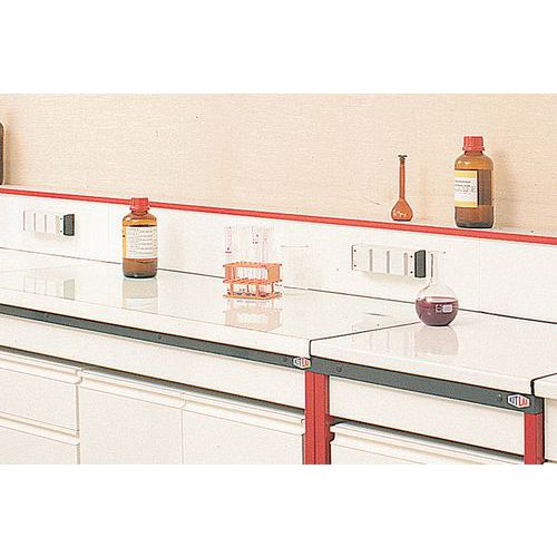Bancada de laboratório modular - Grés - Com estrutura traseira