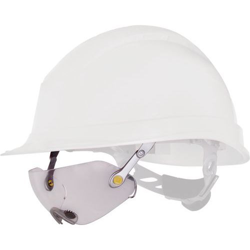 Óculos em policarbonato para capacetes de obra