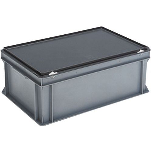 Caixas cinzentas com tampa RAKO – 600 x 400 mm – 30 a 90 L