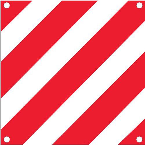 Painel de sinalização tracejado – vermelho/branco – Novap