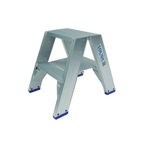 Miniescadote industrial em alumínio – Acesso duplo – Solide