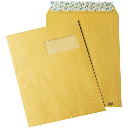 Envelope em cartão kraft de 90 g – com janela