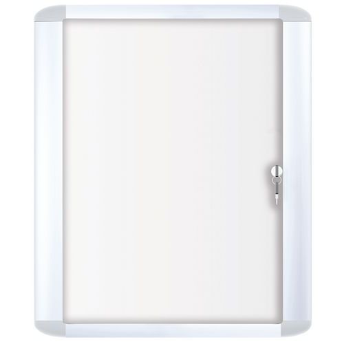 Vitrina de interior Mastervision – Fundo em alumínio – Porta de segurança em vidro