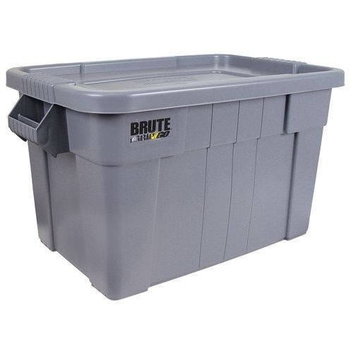 Caixa BRUTE®, comprimento de 700 mm, 53 a 75,5 L com tampa – Rubbermaid